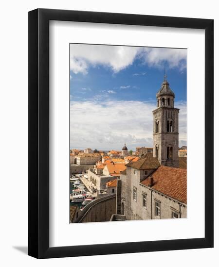 Croatia, Dubrovnik. Dominican monastery red rooftops and churches of Dubrovnik.-Julie Eggers-Framed Photographic Print