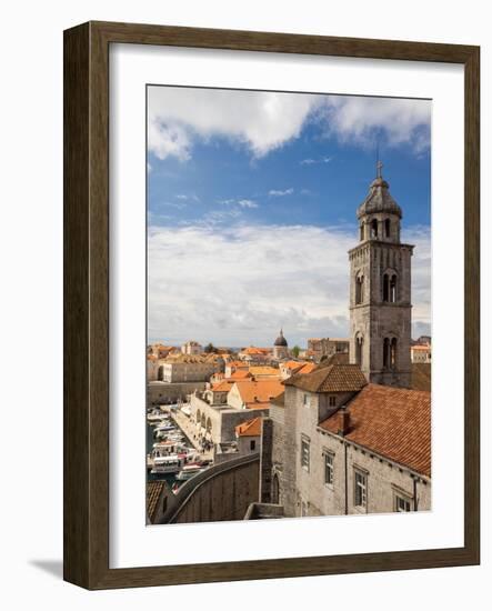 Croatia, Dubrovnik. Dominican monastery red rooftops and churches of Dubrovnik.-Julie Eggers-Framed Photographic Print