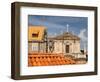 Croatia, Dubrovnik. Elevated view of the Dubrovnik Cathedral in old town Dubrovnik.-Julie Eggers-Framed Photographic Print