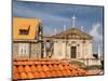 Croatia, Dubrovnik. Elevated view of the Dubrovnik Cathedral in old town Dubrovnik.-Julie Eggers-Mounted Photographic Print