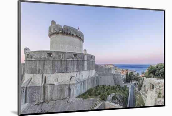 Croatia, Dubrovnik, Minceta Tower and Old Town at Dawn-Rob Tilley-Mounted Photographic Print