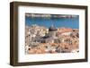 Croatia, Dubrovnik. Old City Cathedral, red tile roofs and Adriatic.-Trish Drury-Framed Photographic Print