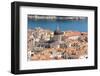 Croatia, Dubrovnik. Old City Cathedral, red tile roofs and Adriatic.-Trish Drury-Framed Photographic Print