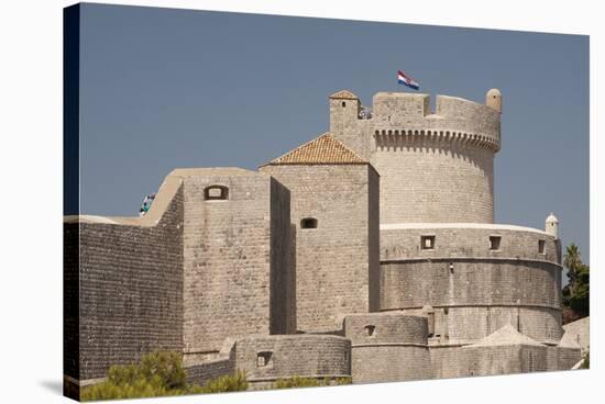 Croatia, Dubrovnik, stone fort in historic city (UNESCO World Heritage Site).-Merrill Images-Stretched Canvas