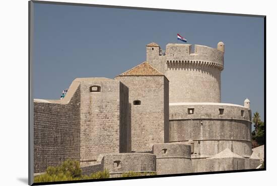 Croatia, Dubrovnik, stone fort in historic city (UNESCO World Heritage Site).-Merrill Images-Mounted Photographic Print