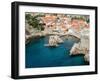 Croatia, Dubrovnik. The sheltered cove and northern seaward approaching on the Dalmatian Coast.-Julie Eggers-Framed Photographic Print