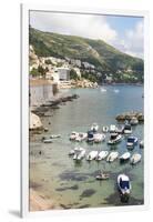 Croatia, Dubrovnik. View of marina and coastline from old city wall.-Trish Drury-Framed Photographic Print