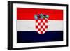 Croatia Flag Design with Wood Patterning - Flags of the World Series-Philippe Hugonnard-Framed Premium Giclee Print