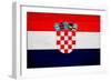 Croatia Flag Design with Wood Patterning - Flags of the World Series-Philippe Hugonnard-Framed Premium Giclee Print