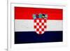 Croatia Flag Design with Wood Patterning - Flags of the World Series-Philippe Hugonnard-Framed Art Print