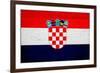 Croatia Flag Design with Wood Patterning - Flags of the World Series-Philippe Hugonnard-Framed Art Print