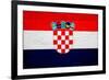 Croatia Flag Design with Wood Patterning - Flags of the World Series-Philippe Hugonnard-Framed Art Print