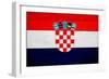 Croatia Flag Design with Wood Patterning - Flags of the World Series-Philippe Hugonnard-Framed Art Print