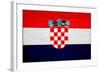 Croatia Flag Design with Wood Patterning - Flags of the World Series-Philippe Hugonnard-Framed Art Print