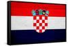 Croatia Flag Design with Wood Patterning - Flags of the World Series-Philippe Hugonnard-Framed Stretched Canvas