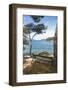 Croatia, Hvar Island, Stari Grad. Picturesque waterfront spot for bench.-Trish Drury-Framed Photographic Print
