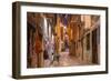 Croatia, Istria, Adriatic Coast, Rovinj, Old Town Lane in the Evening-Udo Siebig-Framed Photographic Print