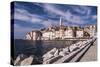 Croatia, Istria, Adriatic Coast, Rovinj, South View of the Old Town with Church Sv. Eufemija-Udo Siebig-Stretched Canvas