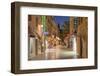 Croatia, Istria, Adriatic Coast, Umag, Pedestrian Area in the Old Town in the Evening-Udo Siebig-Framed Photographic Print