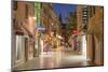 Croatia, Istria, Adriatic Coast, Umag, Pedestrian Area in the Old Town in the Evening-Udo Siebig-Mounted Photographic Print