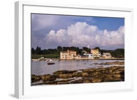 Croatia, Istria, Adriatic Coast, Umag, Village Savudrija, View of the Town in the Evening Light-Udo Siebig-Framed Photographic Print