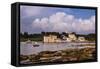 Croatia, Istria, Adriatic Coast, Umag, Village Savudrija, View of the Town in the Evening Light-Udo Siebig-Framed Stretched Canvas