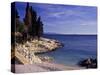 Croatia, Istria, Kvarner, Rabac, Beach, Sea, Mountains, Adriatic Seaside Resort, Balkan, Colors-Udo Siebig-Stretched Canvas