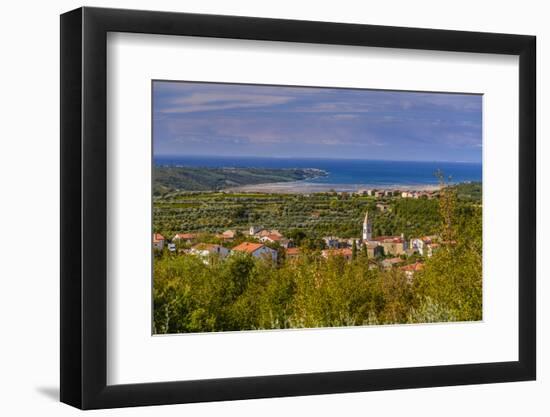 Croatia, Istria, Momjan, Piran Bay, View from San Mauro-Udo Siebig-Framed Photographic Print