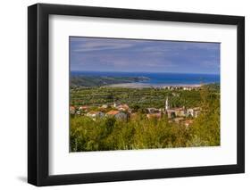 Croatia, Istria, Momjan, Piran Bay, View from San Mauro-Udo Siebig-Framed Photographic Print