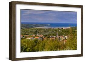 Croatia, Istria, Momjan, Piran Bay, View from San Mauro-Udo Siebig-Framed Photographic Print