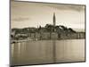 Croatia, Istria, Rovinj, Rovinj Town View with the Cathedral of St. Euphemia-Walter Bibikow-Mounted Photographic Print