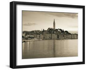 Croatia, Istria, Rovinj, Rovinj Town View with the Cathedral of St. Euphemia-Walter Bibikow-Framed Photographic Print