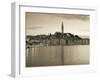 Croatia, Istria, Rovinj, Rovinj Town View with the Cathedral of St. Euphemia-Walter Bibikow-Framed Photographic Print