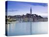 Croatia, Istria, Rovinj, Rovinj Town View with the Cathedral of St. Euphemia-Walter Bibikow-Stretched Canvas