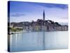 Croatia, Istria, Rovinj, Rovinj Town View with the Cathedral of St. Euphemia-Walter Bibikow-Stretched Canvas