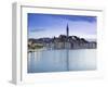 Croatia, Istria, Rovinj, Rovinj Town View with the Cathedral of St. Euphemia-Walter Bibikow-Framed Photographic Print