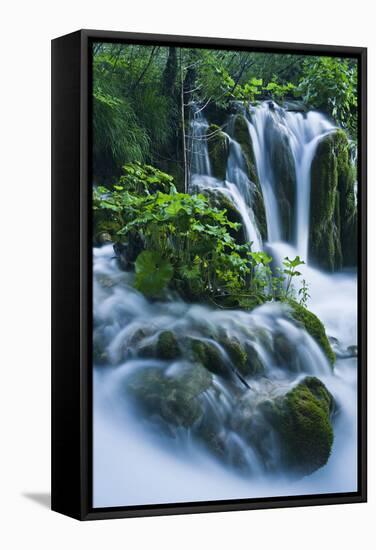 Croatia, National Park Plitvice, Waterfall-Rainer Mirau-Framed Stretched Canvas