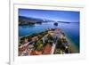 Croatia, Old Town with Cathedral in Front of Velebit Mountain-Udo Siebig-Framed Photographic Print