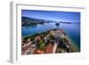 Croatia, Old Town with Cathedral in Front of Velebit Mountain-Udo Siebig-Framed Photographic Print