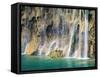 Croatia, Plitvice Lakes National Park. The Plitvice Lakes in the National Park Plitvicka Jezera.-Julie Eggers-Framed Stretched Canvas