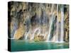 Croatia, Plitvice Lakes National Park. The Plitvice Lakes in the National Park Plitvicka Jezera.-Julie Eggers-Stretched Canvas
