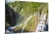 Croatia, Plitvice National Park. Double rainbow lower falls.-Trish Drury-Stretched Canvas