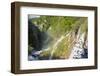 Croatia, Plitvice National Park. Double rainbow lower falls.-Trish Drury-Framed Photographic Print