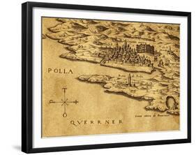 Croatia, Pula, View of the Town, Circa 1730-null-Framed Giclee Print