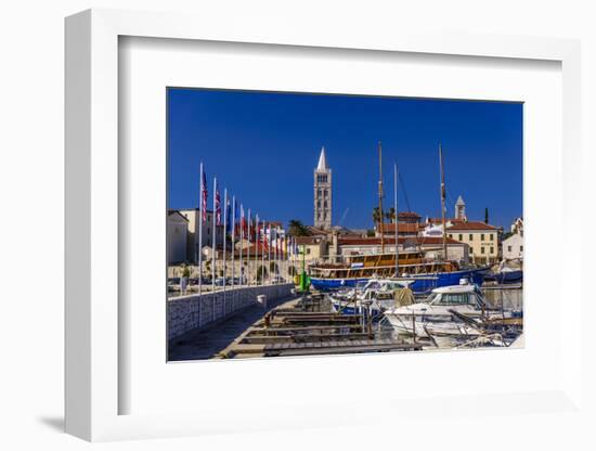 Croatia, Rab Rab, Marina with Altstadt-Udo Siebig-Framed Photographic Print