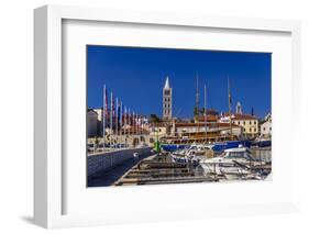 Croatia, Rab Rab, Marina with Altstadt-Udo Siebig-Framed Photographic Print