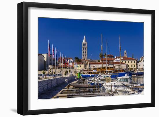 Croatia, Rab Rab, Marina with Altstadt-Udo Siebig-Framed Photographic Print