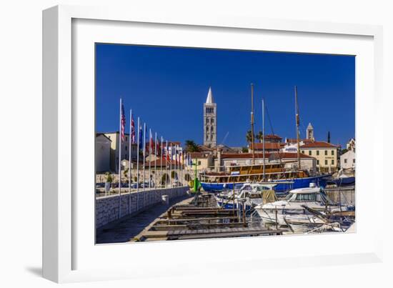 Croatia, Rab Rab, Marina with Altstadt-Udo Siebig-Framed Photographic Print