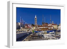 Croatia, Rab Rab, Marina with Altstadt-Udo Siebig-Framed Photographic Print