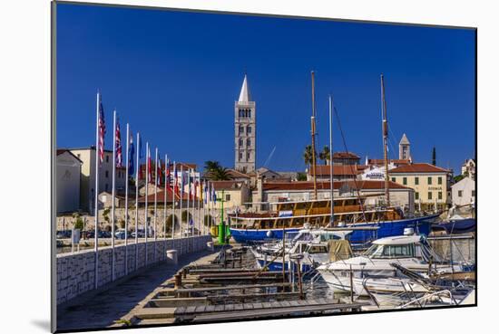 Croatia, Rab Rab, Marina with Altstadt-Udo Siebig-Mounted Photographic Print